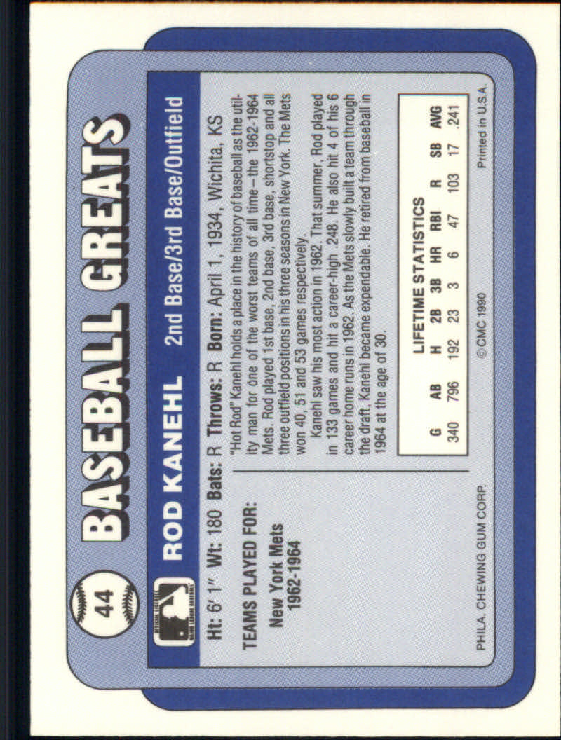 1990 Swell Baseball Greats "Main Set" Cards #1 to #135 - Picture 89 of 272