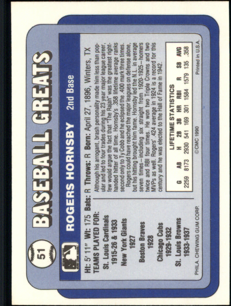 1990 Swell Baseball Greats "Main Set" Cards #1 to #135 - Picture 103 of 272