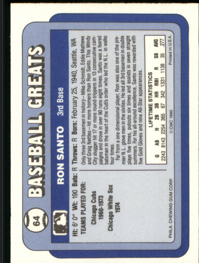1990 Swell Baseball Greats "Main Set" Cards #1 to #135 - Picture 129 of 272