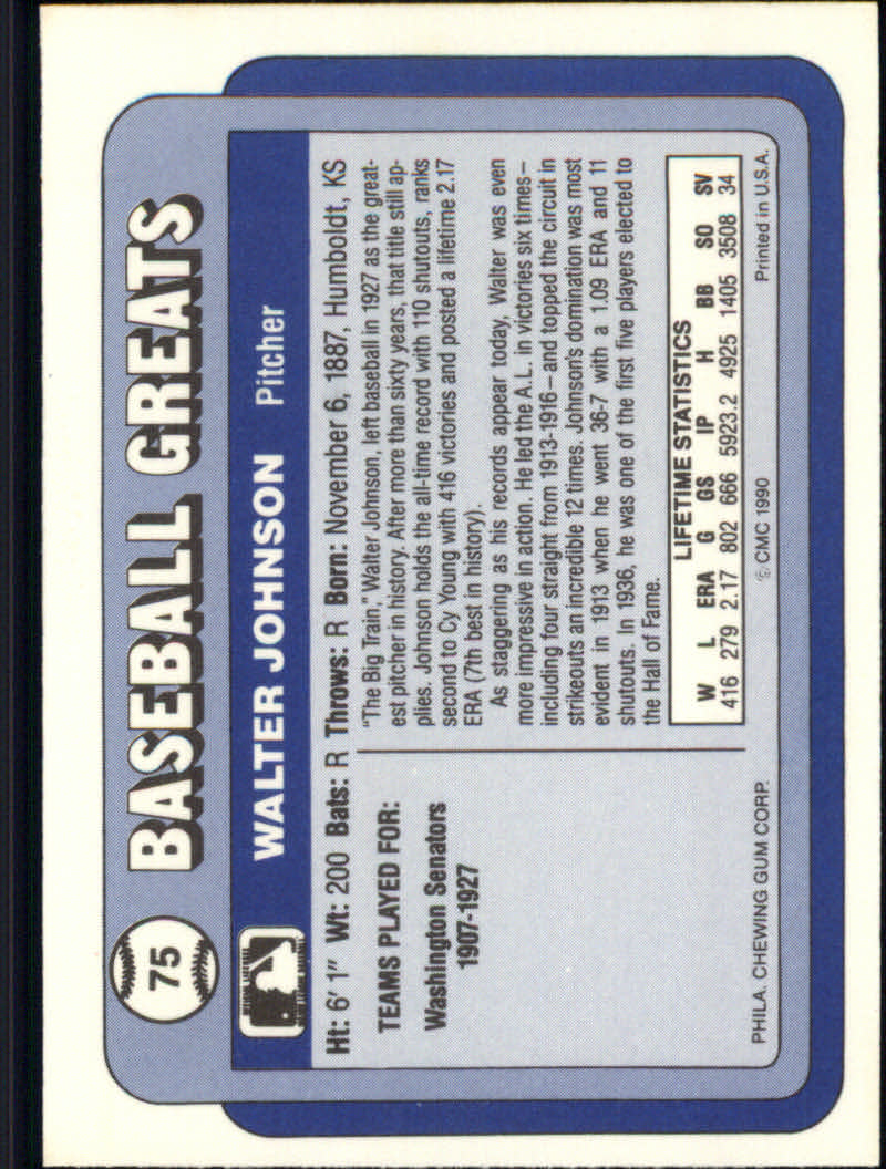 1990 Swell Baseball Greats "Main Set" Cards #1 to #135 - Picture 152 of 272