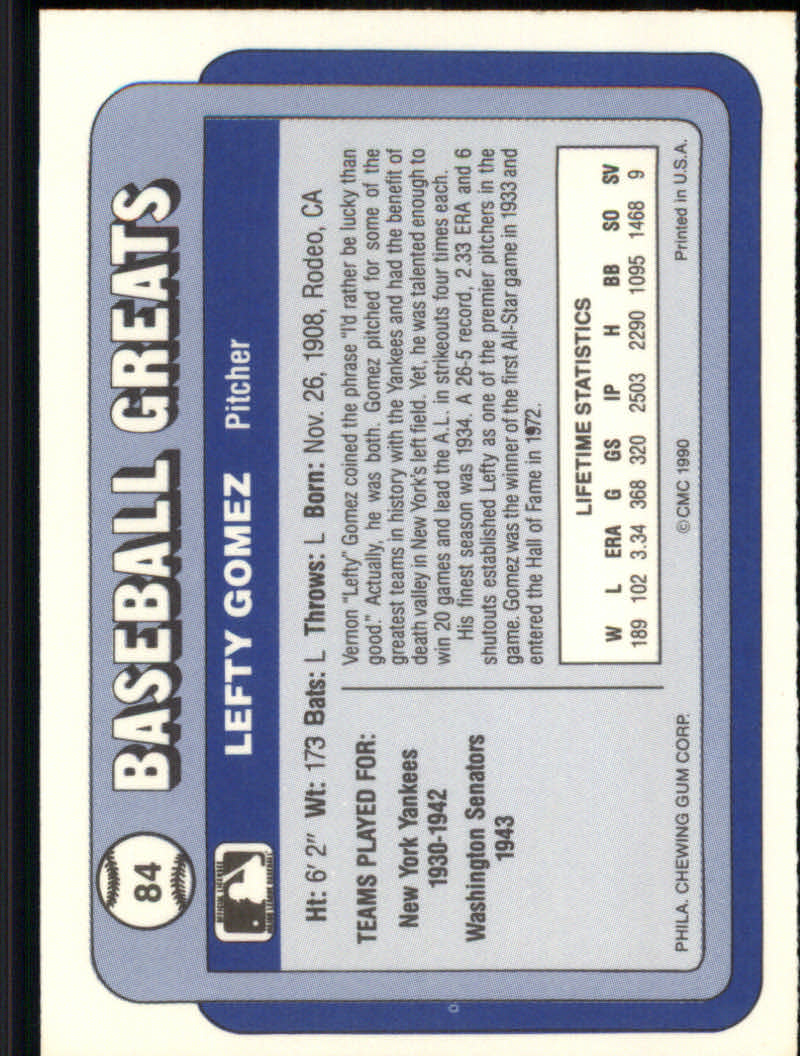 1990 Swell Baseball Greats "Main Set" Cards #1 to #135 - Picture 170 of 272