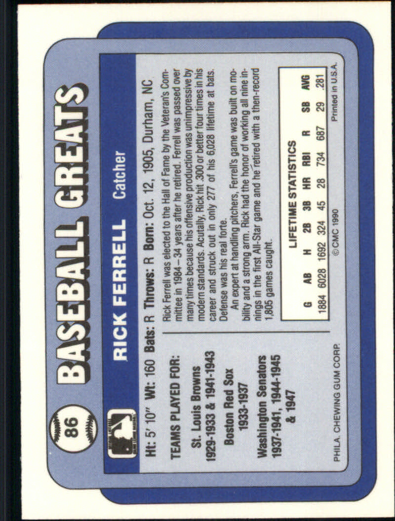 1990 Swell Baseball Greats "Main Set" Cards #1 to #135 - Picture 174 of 272