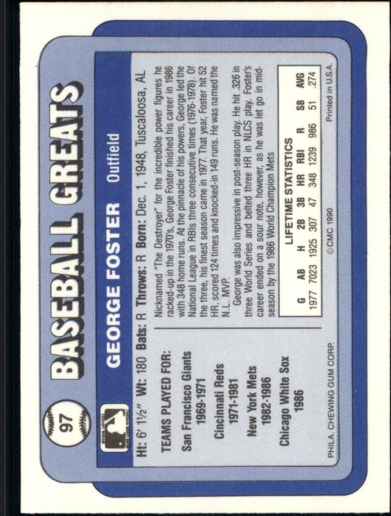 1990 Swell Baseball Greats "Main Set" Cards #1 to #135 - Picture 196 of 272
