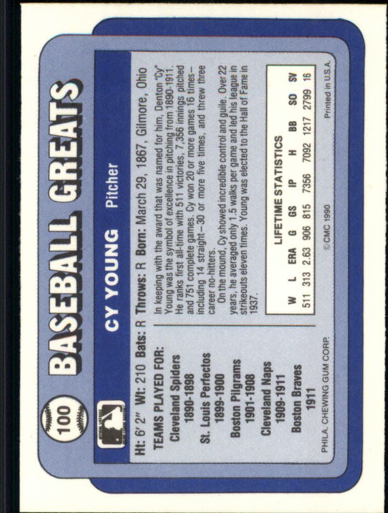 1990 Swell Baseball Greats "Main Set" Cards #1 to #135 - Picture 202 of 272