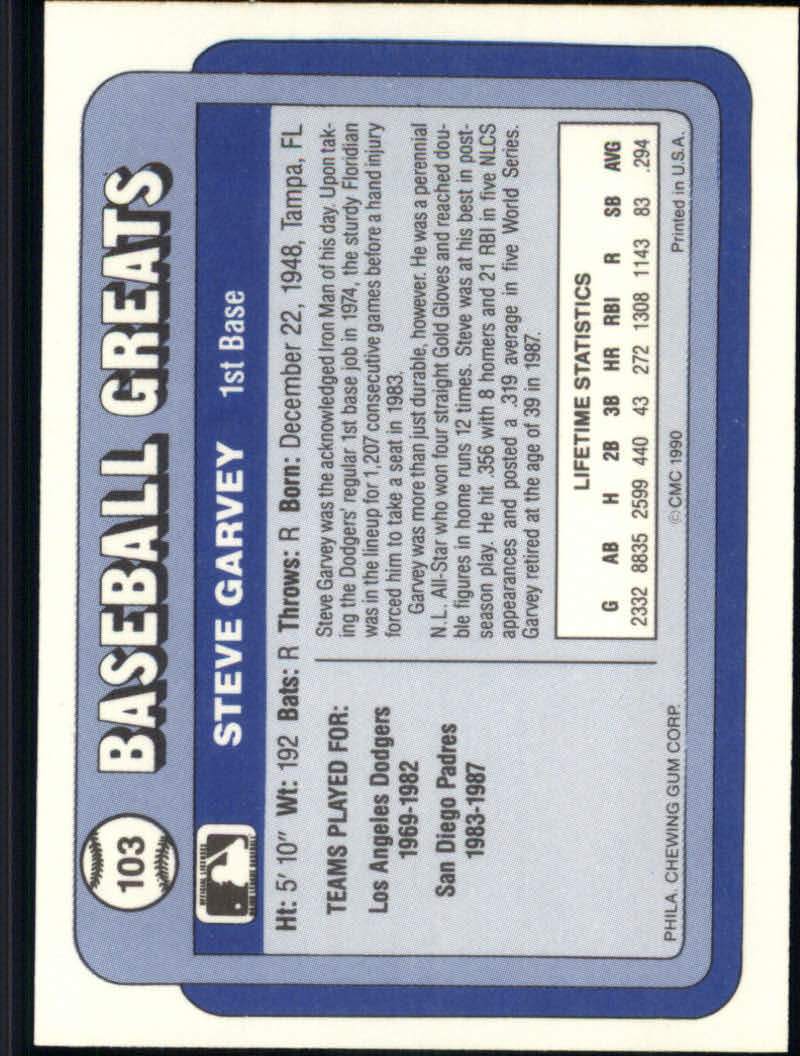 1990 Swell Baseball Greats "Main Set" Cards #1 to #135 - Picture 208 of 272