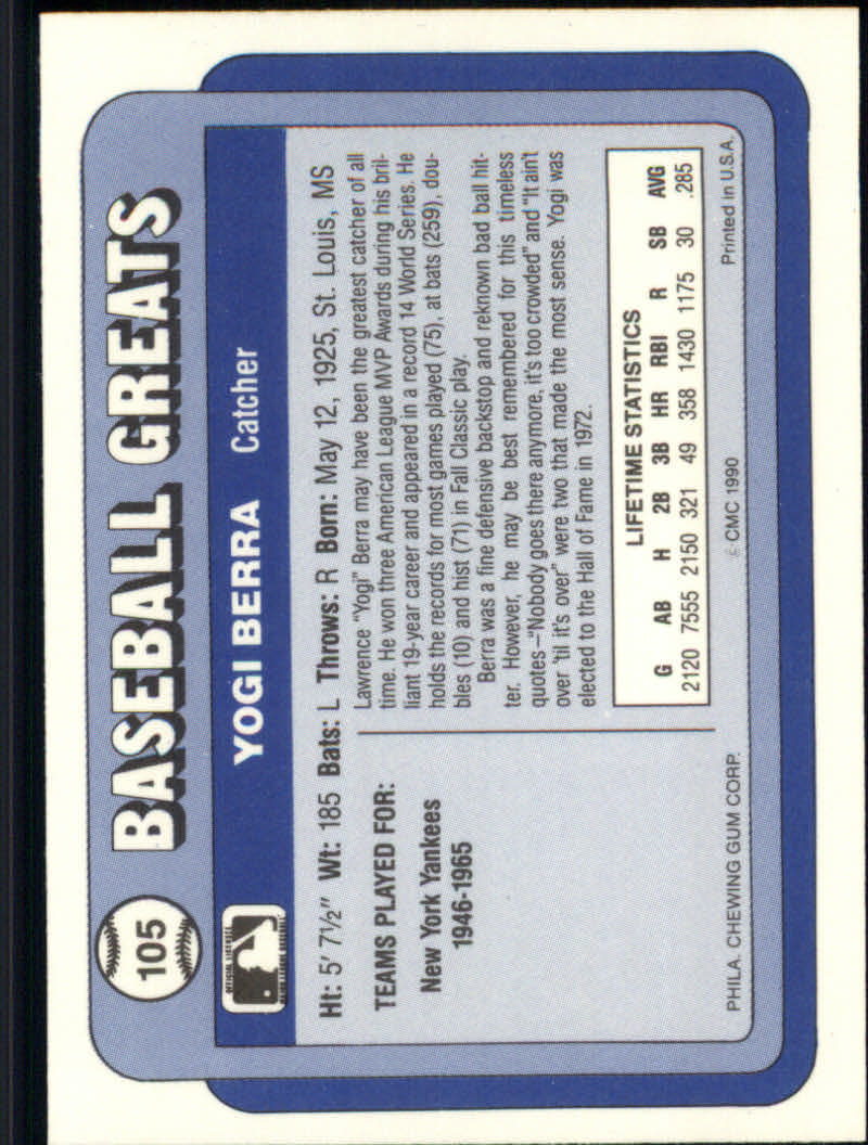 1990 Swell Baseball Greats "Main Set" Cards #1 to #135 - Picture 212 of 272