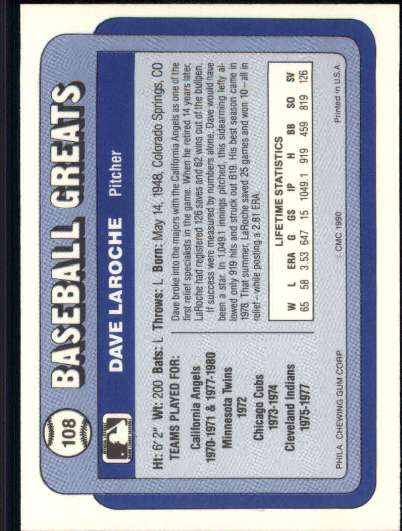 1990 Swell Baseball Greats "Main Set" Cards #1 to #135 - Picture 218 of 272