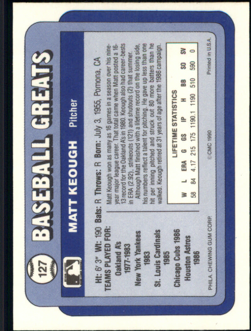 1990 Swell Baseball Greats "Main Set" Cards #1 to #135 - Picture 256 of 272