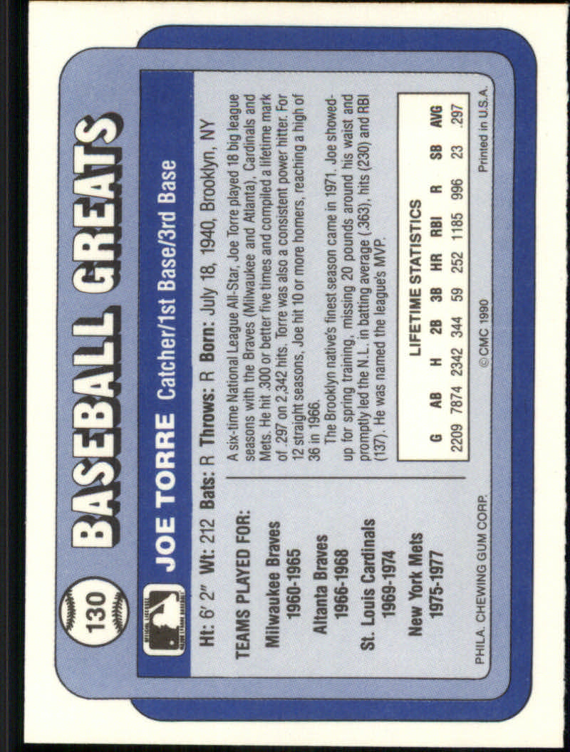 1990 Swell Baseball Greats "Main Set" Cards #1 to #135 - Picture 262 of 272