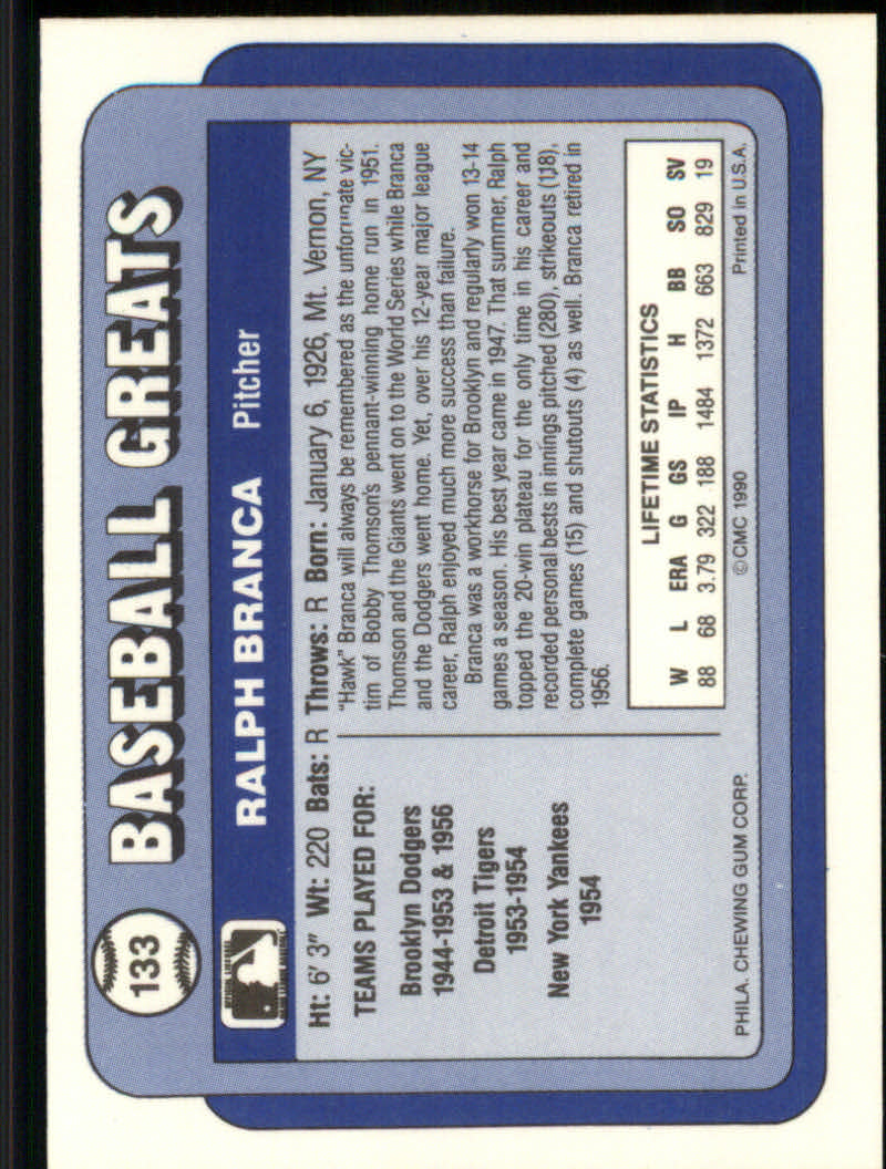 1990 Swell Baseball Greats "Main Set" Cards #1 to #135 - Picture 268 of 272