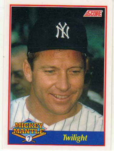 1991 Score Mantle Glossy Promos #7 Mickey Mantle