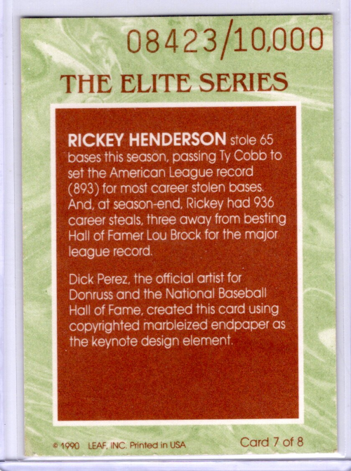 Rickey Henderson - Dick Perez : Dick Perez