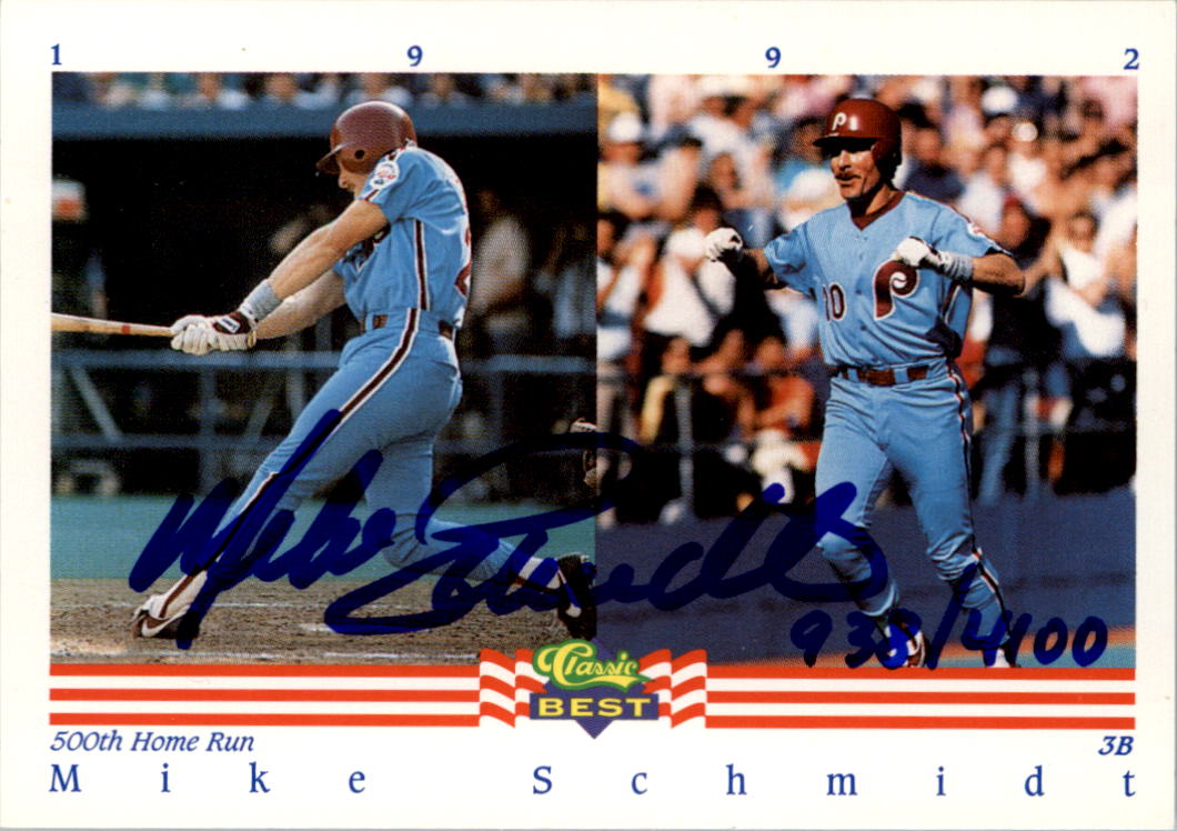 1992 Classic/Best Autographs #AU4 Mike Schmidt/4100