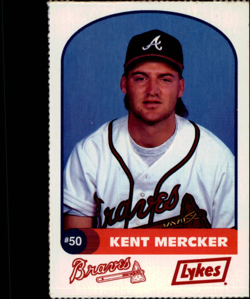 1992 Braves Lykes Perforated #19 Kent Mercker