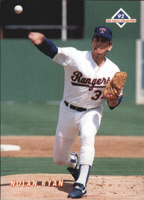 1992 Colla Ryan #3 Nolan Ryan/(Pitching& just after/release of ball