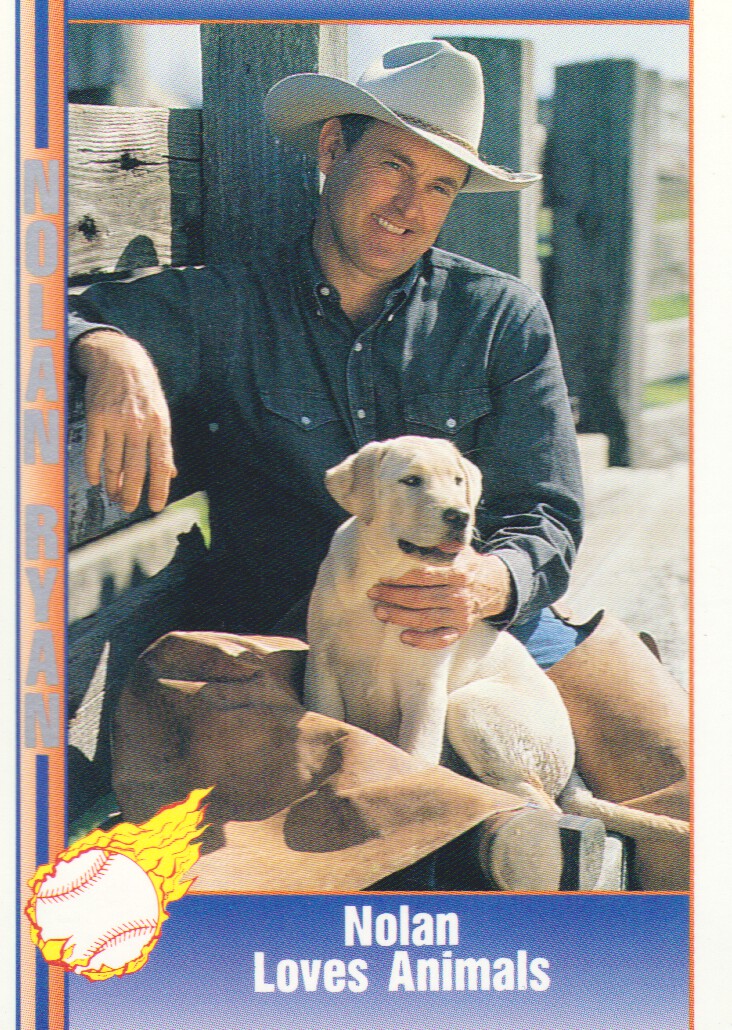 1992 Pacific Ryan Texas Express II #120 Nolan Ryan/Loves Animals