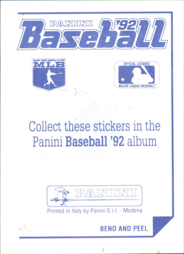 1992 Panini Stickers #33 Blue Jays Team Logo back image