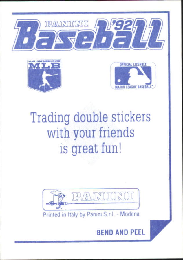 1992 Panini Stickers #73 Orioles Team Logo back image
