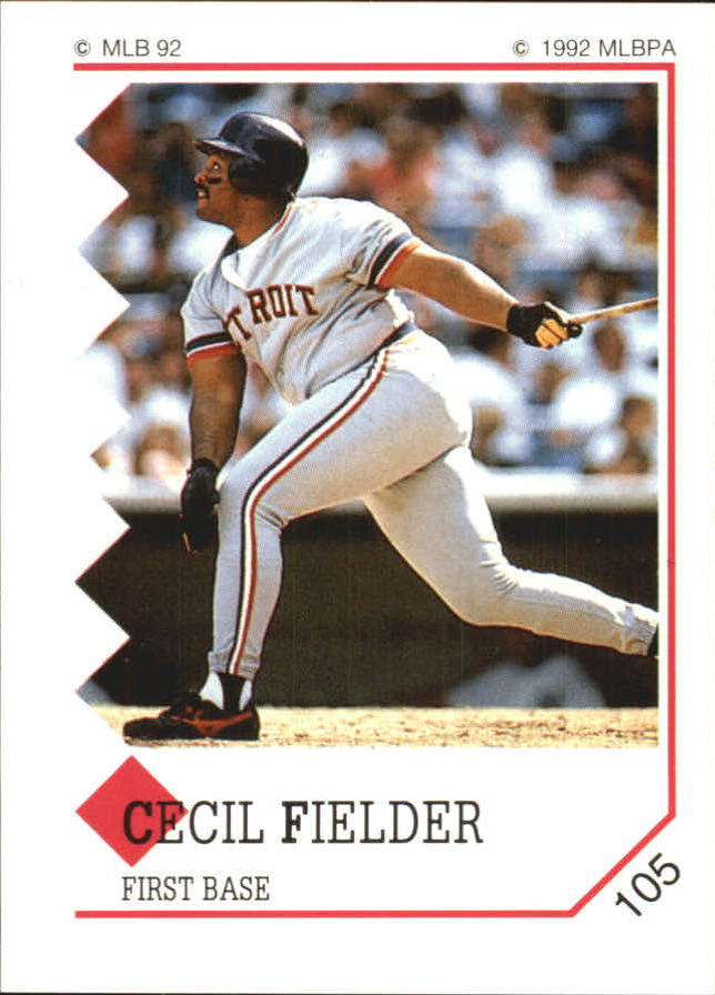 1992 Panini Stickers #105 Cecil Fielder