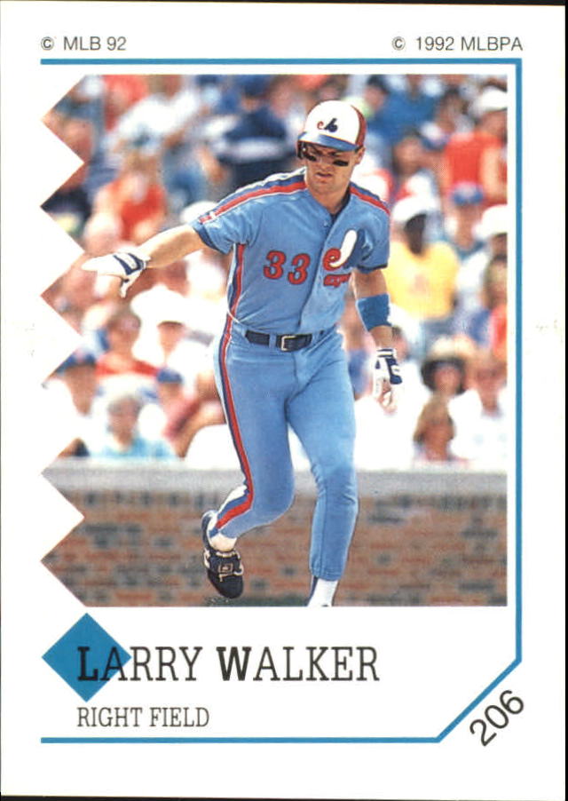 1992 Panini Stickers #206 Larry Walker