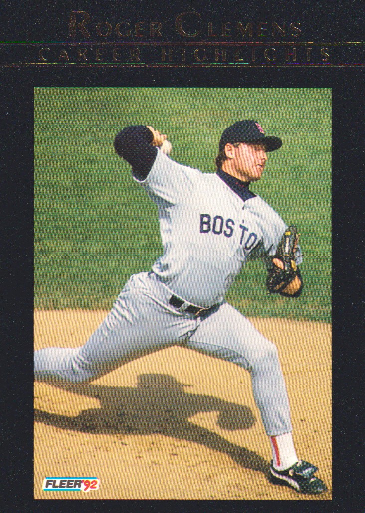 Roger Clemens 7 Baseball Card 1992 Fleer Career Highlights 