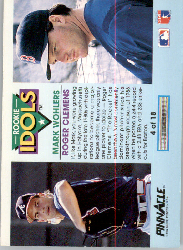 1992 Pinnacle (Score) Baseball "Rookie Idols" Insert Cards - Picture 7 of 17
