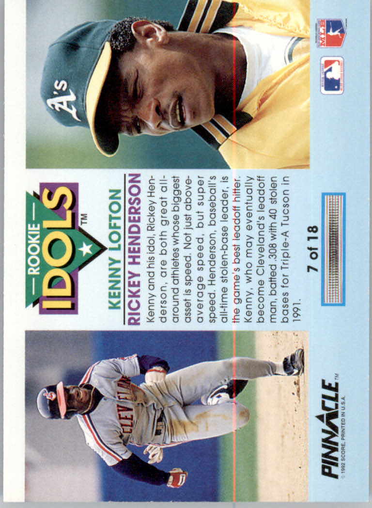 1992 Pinnacle (Score) Baseball "Rookie Idols" Insert Cards - Picture 9 of 17