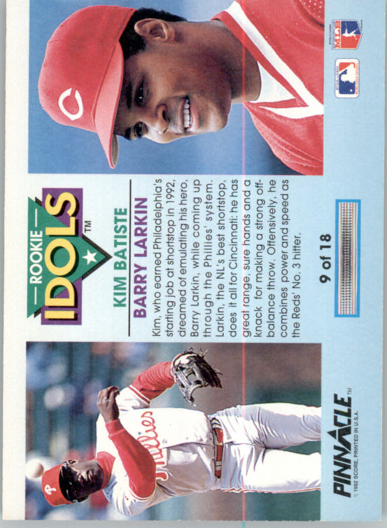 1992 Pinnacle (Score) Baseball "Rookie Idols" Insert Cards - Picture 13 of 17