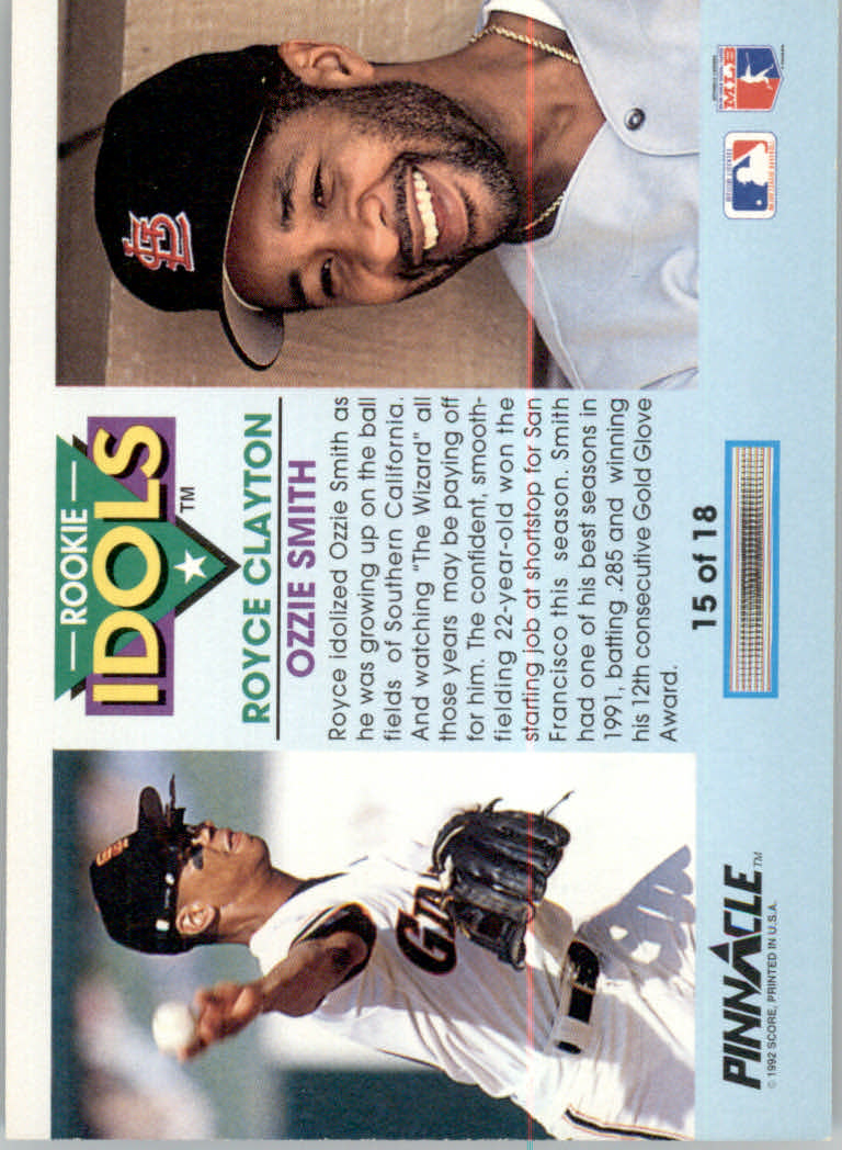 1992 Pinnacle (Score) Baseball "Rookie Idols" Insert Cards - Picture 17 of 17