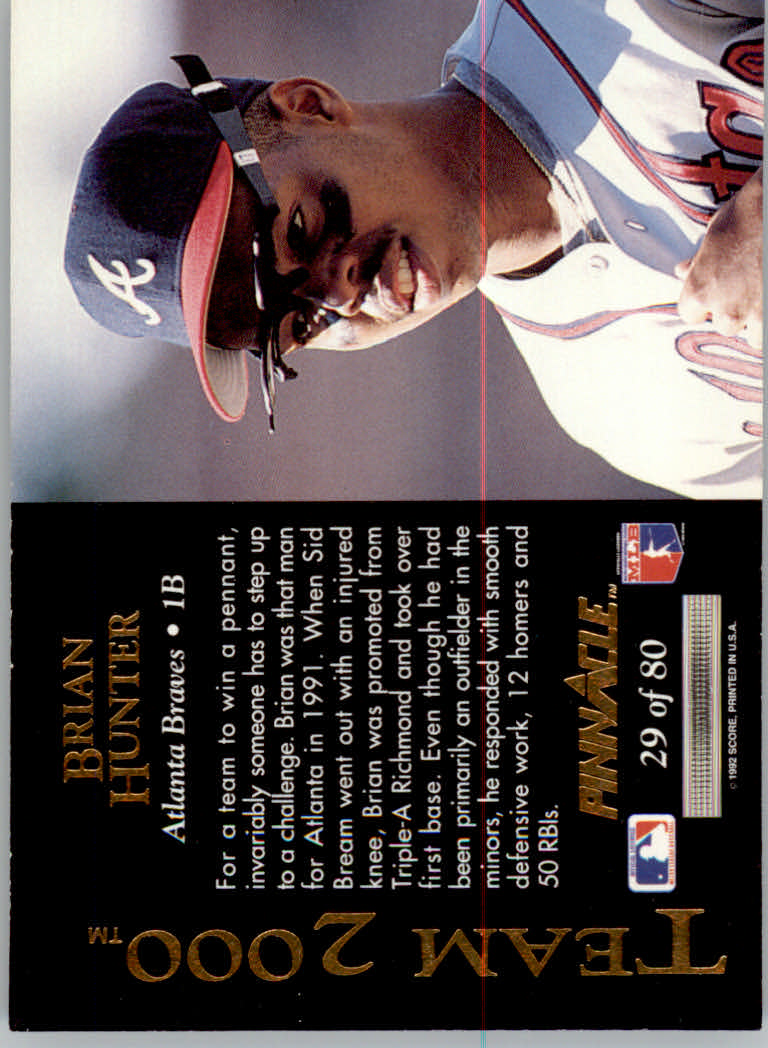 1992 Pinnacle (Score) Baseball "Team 2000" Insert Cards - Picture 59 of 159