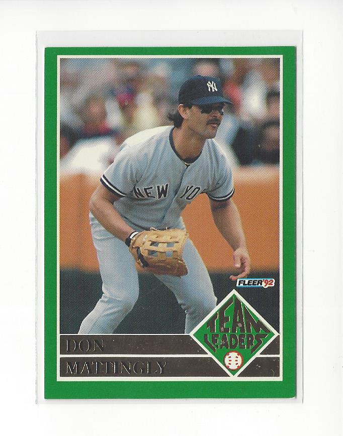 1992 Fleer Team Leaders #1 Don Mattingly