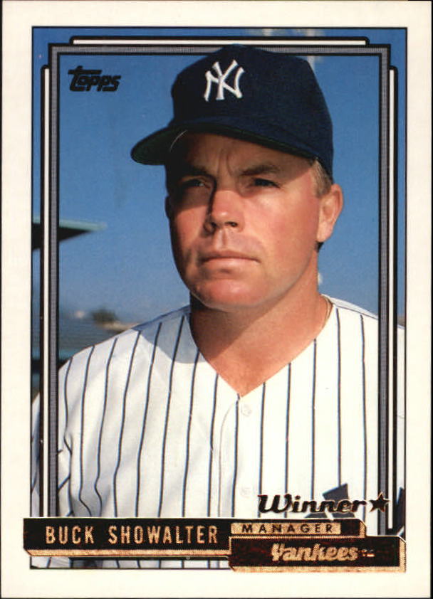 1992 Topps Gold Winner Baseball # 201 Buck Showalter New York Yankees  Manager