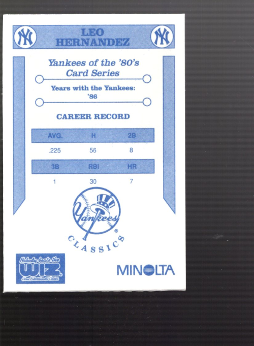 B7080- 1992 Yankees WIZ 80s New York Baseball Cards -You Pick- 15+ FREE US SHIP - Picture 6 of 6