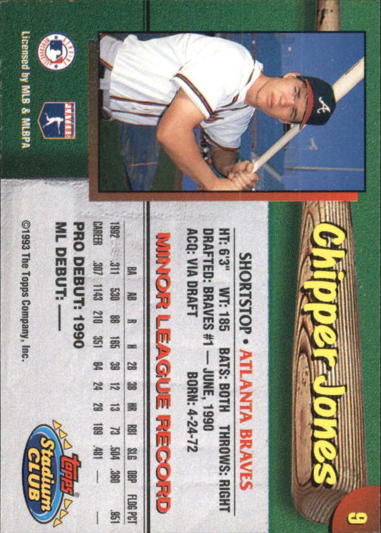 Chipper Jones 2022 Topps Stadium Club #298 - Atlanta Braves