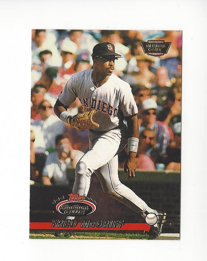 1993 Stadium Club Members Only Parallel #510 Fred McGriff