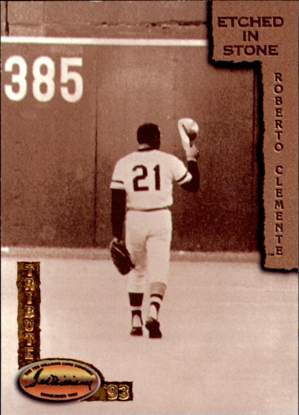 1993 Ted Williams Etched in Stone Clemente #ES9 Roberto Clemente/1970