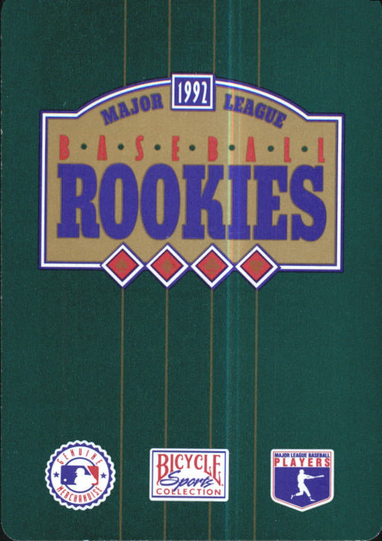 1993 U.S. Playing Cards Rookies #7S Jeff Kent back image