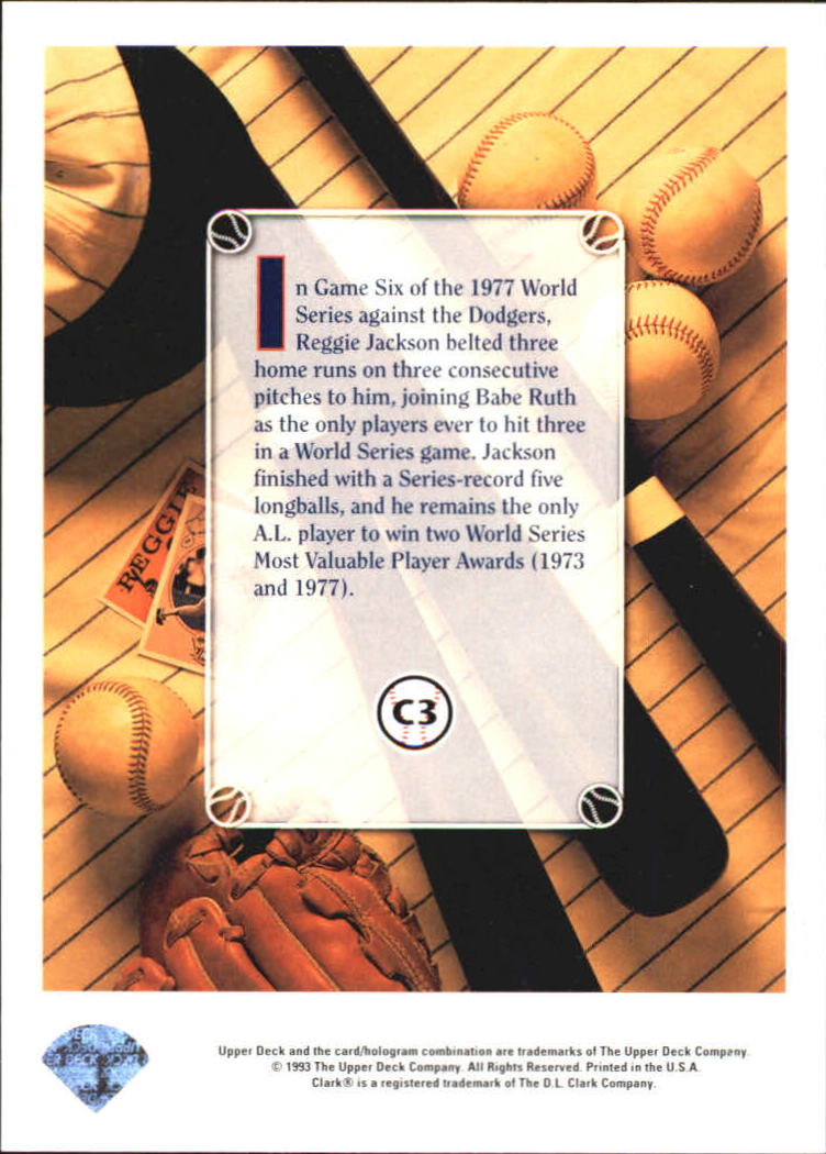 1993 Upper Deck Clark Reggie Jackson Yankees Baseball Card ...