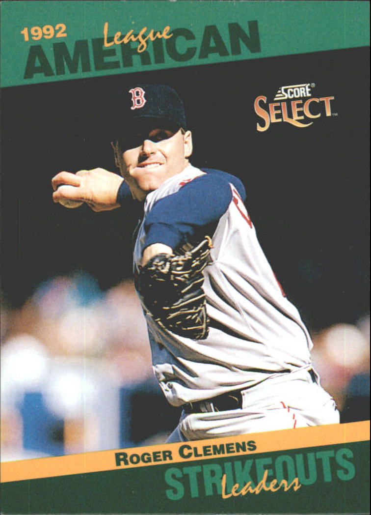 1993 Select Stat Leaders #75 Roger Clemens