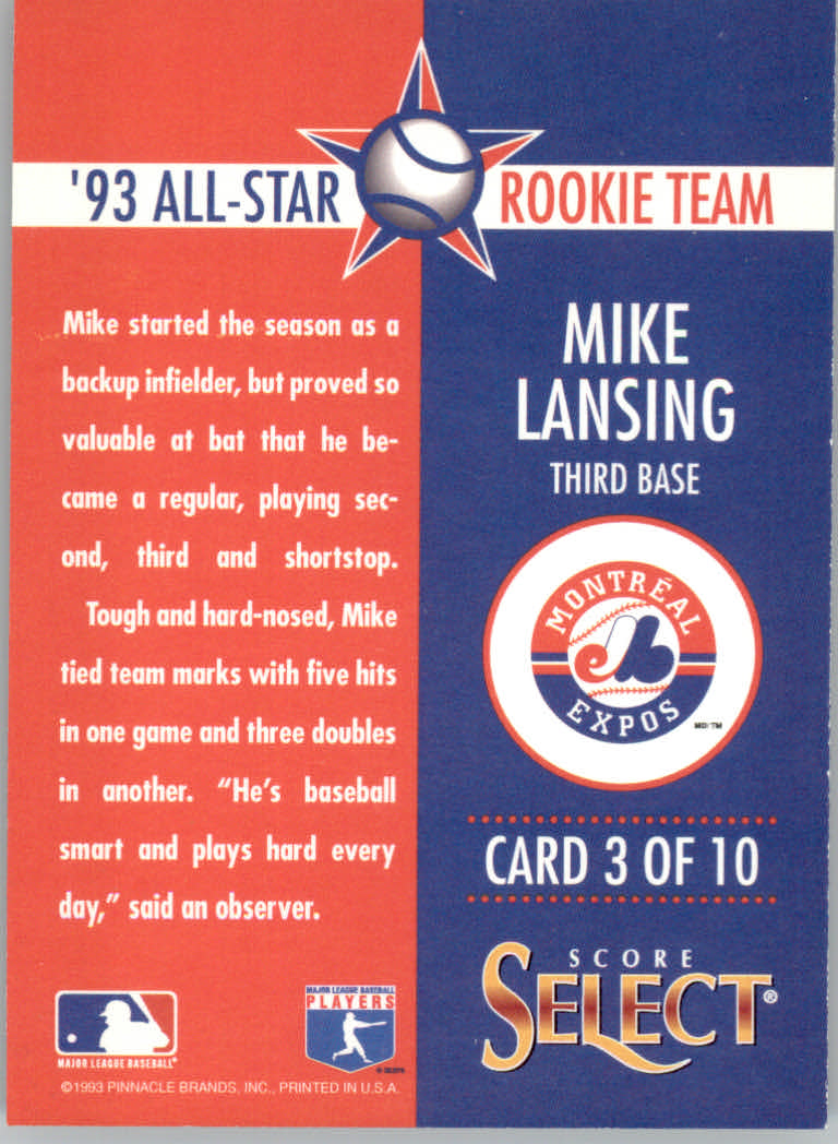 1993 Select Rookie and Traded (Score) Baseball - Picture 259 of 259