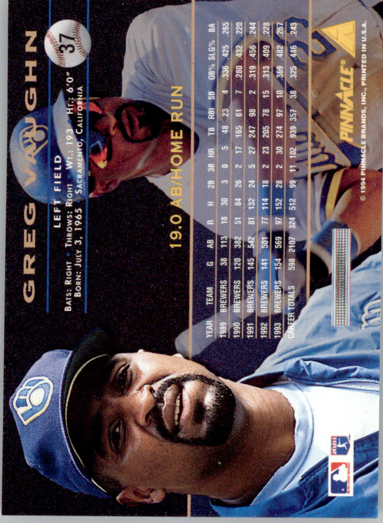 1994 Pinnacle Baseball "Artist's Proofs" Parallel Cards - Picture 7 of 61