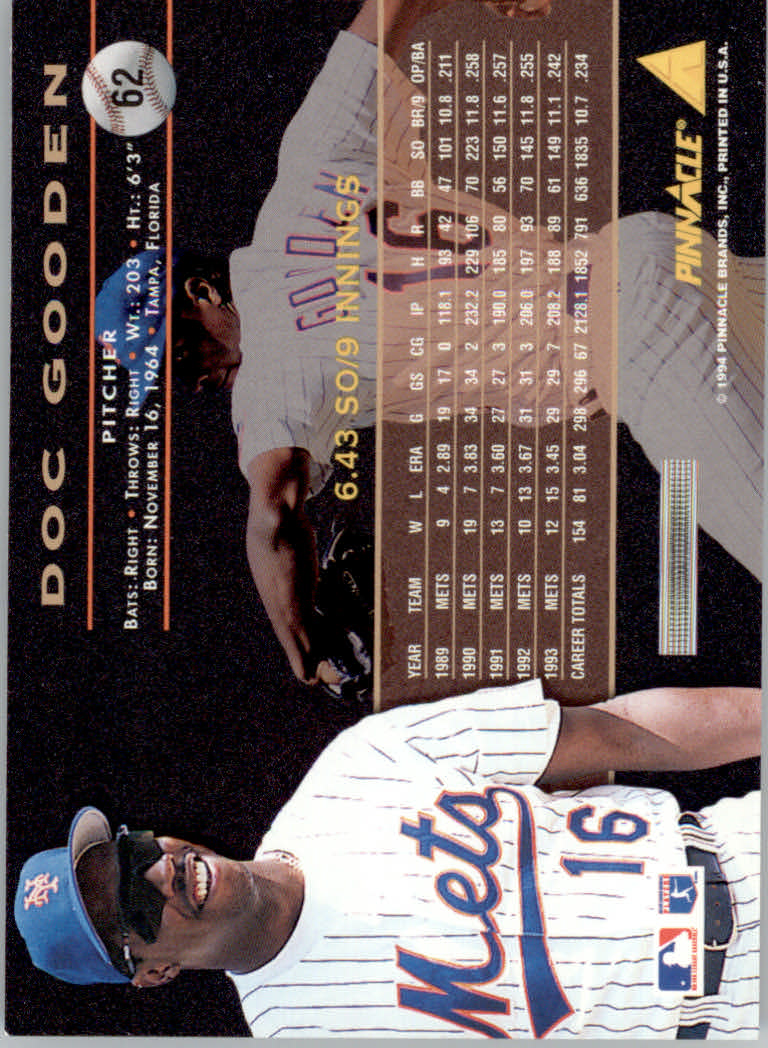 1994 Pinnacle Baseball "Artist's Proofs" Parallel Cards - Picture 9 of 61