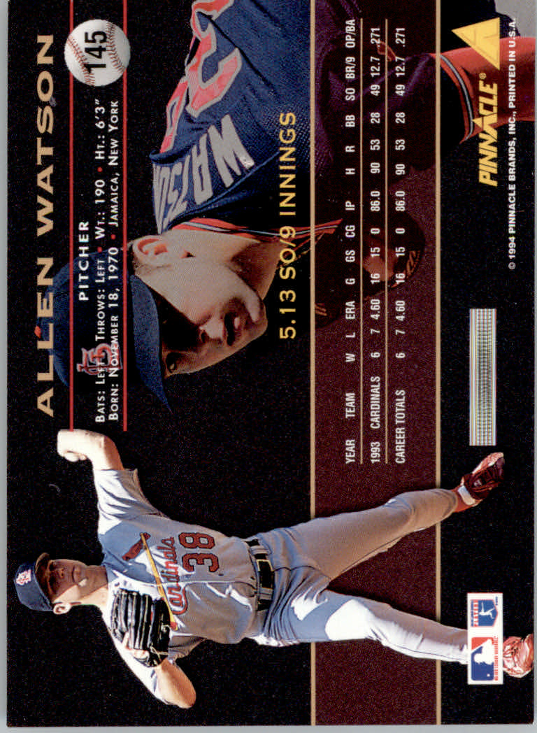 1994 Pinnacle Baseball "Artist's Proofs" Parallel Cards - Picture 17 of 61