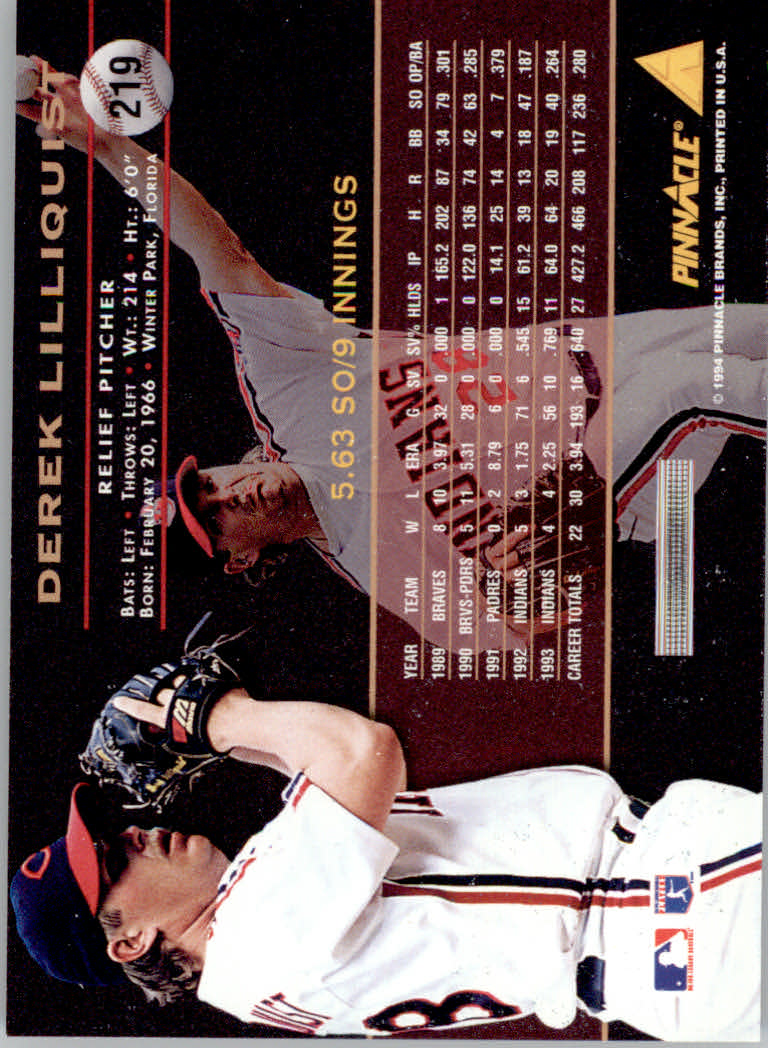 1994 Pinnacle Baseball "Artist's Proofs" Parallel Cards - Picture 27 of 61