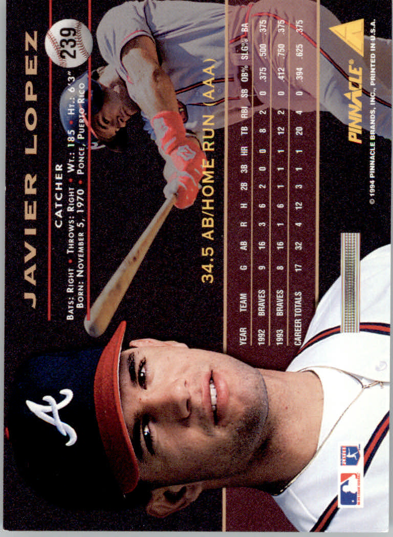 1994 Pinnacle Baseball "Artist's Proofs" Parallel Cards - Picture 31 of 61