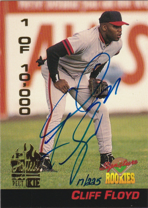 1994 Signature Rookies Cliff Floyd Signatures #B1 Cliff Floyd/Defensive posture in field