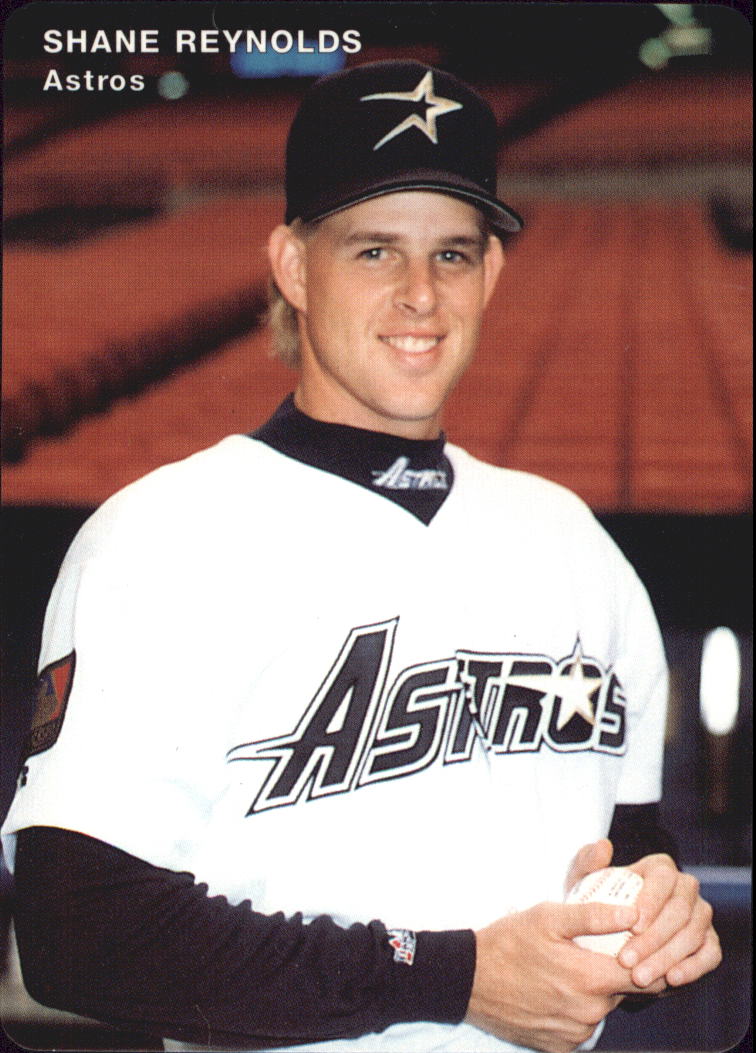 Shane Reynolds of the Houston Astros looks on during the game