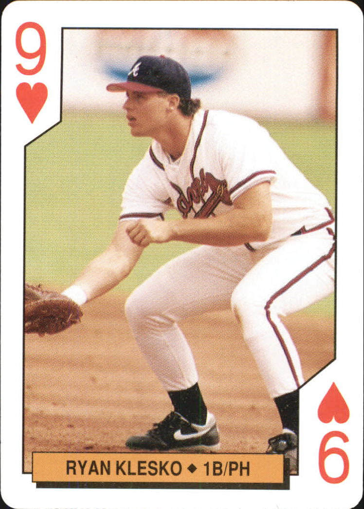 1994 Braves U.S. Playing Cards #9H Ryan Klesko