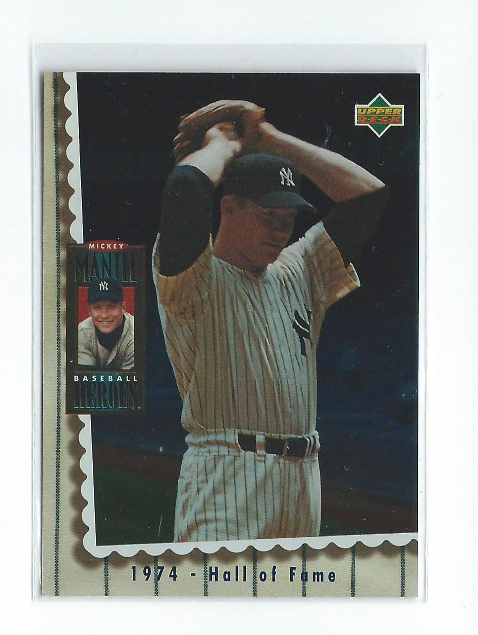 1994 Upper Deck Mantle Heroes #71 Mickey Mantle/1974 Hall of Fame