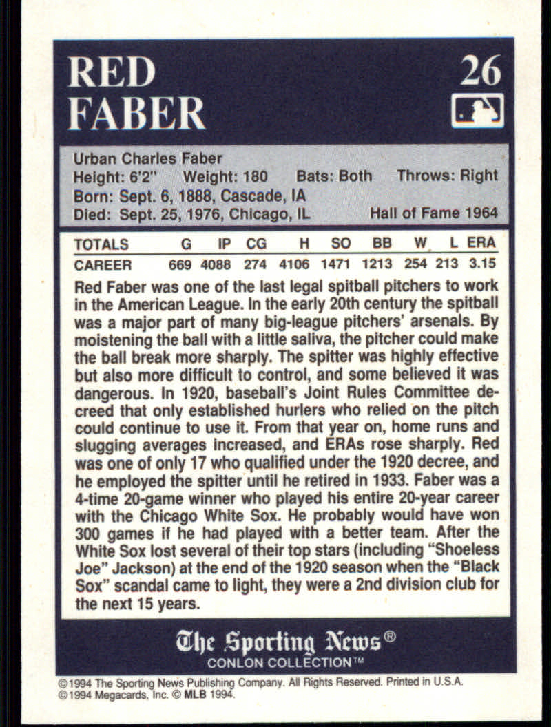 1994 Conlon TSN Baseball "Color Inserts" Cards - Picture 7 of 17